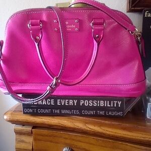 Kate Spade Leather Hot Pink Bag.
